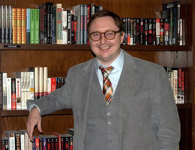 Photo of John Hodgman, "An Interview with John Hodgman" on StarTalk Radio, hosted by Neil deGrasse Tyson