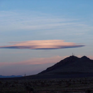 Photo by Brandy Jenkins of a lenticular cloud over New Mexico.