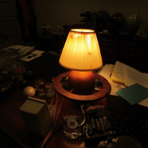 Saturn desk lamp made by the young Neil deGrasse Tyson