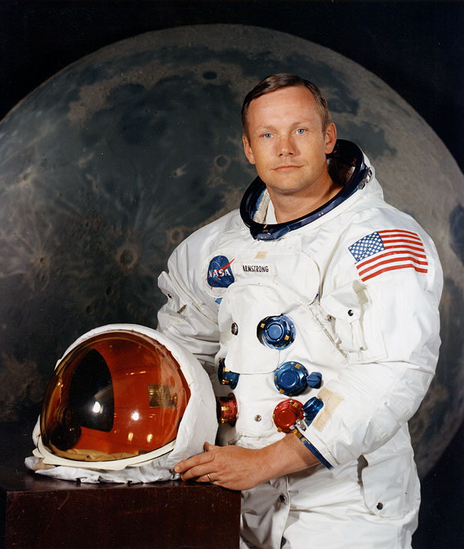 NASA Photograph portrait of Neil A. Armstrong, the first man to walk on the moon