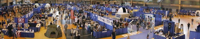 A shot of the exhibit floor at The Northeast Astronomy Forum