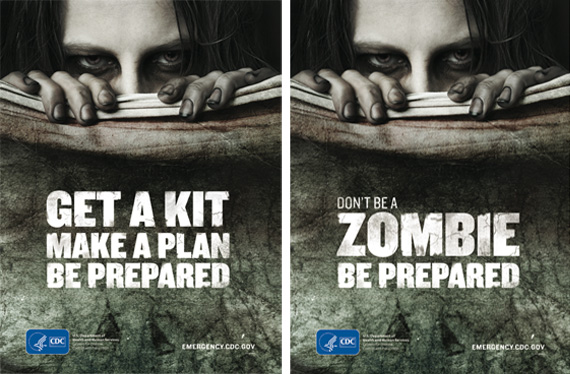 CDC posters use Zombie Apocalypse for disaster preparedness