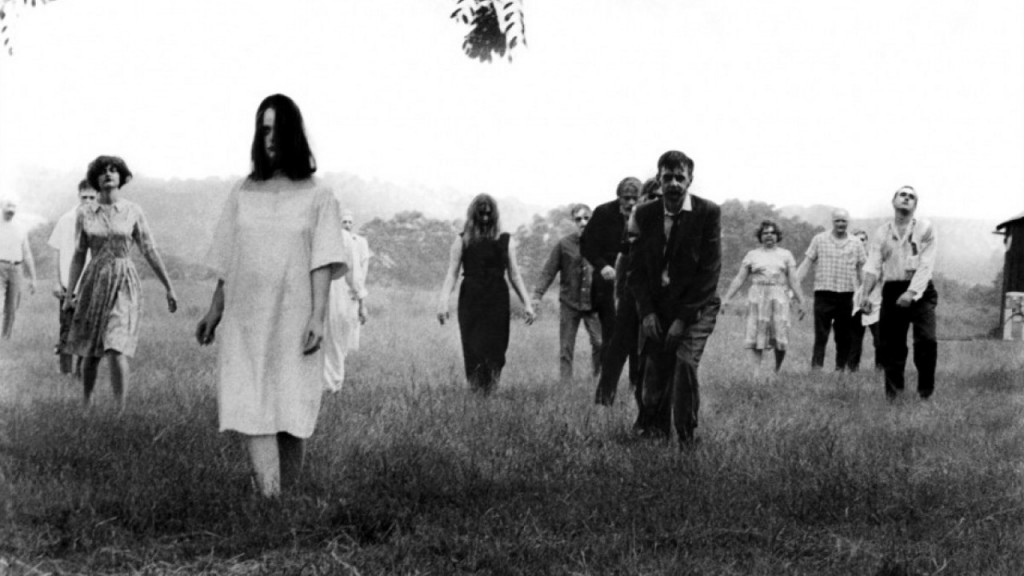 A scene from the first zombie apocalypse, Night of the Living Dead 1968