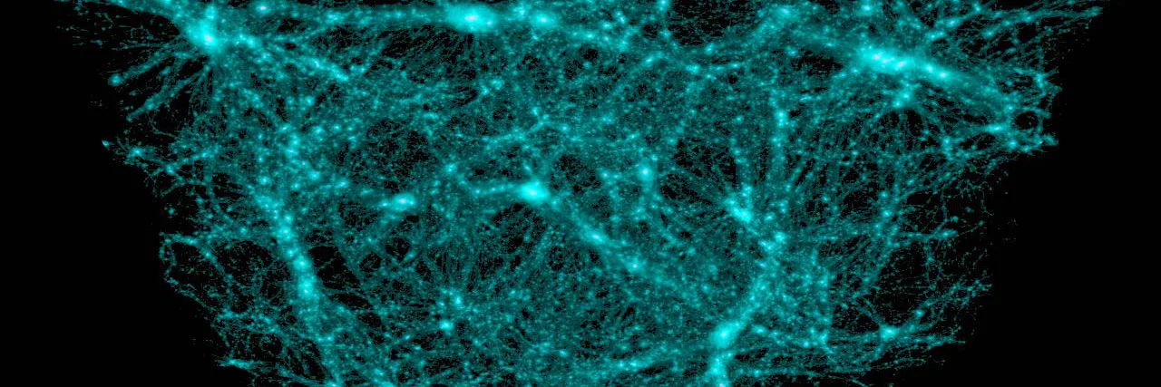 Dark Matter Visualization. Credit: SDSC and NPACI Visualization Services.
