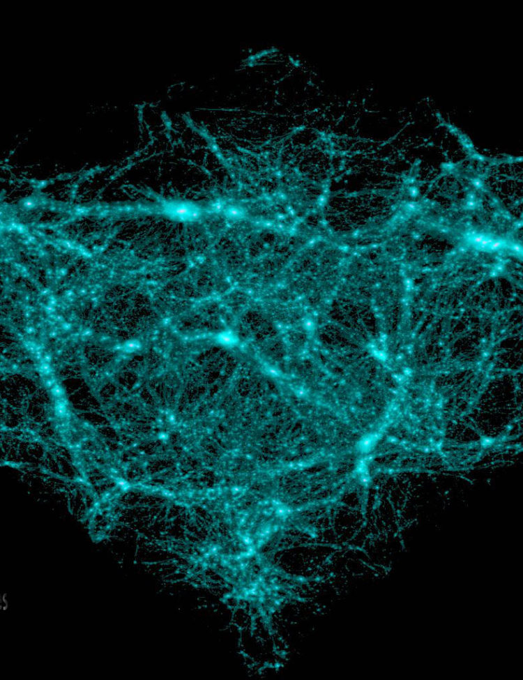 Dark Matter Visualization. Credit: SDSC and NPACI Visualization Services.