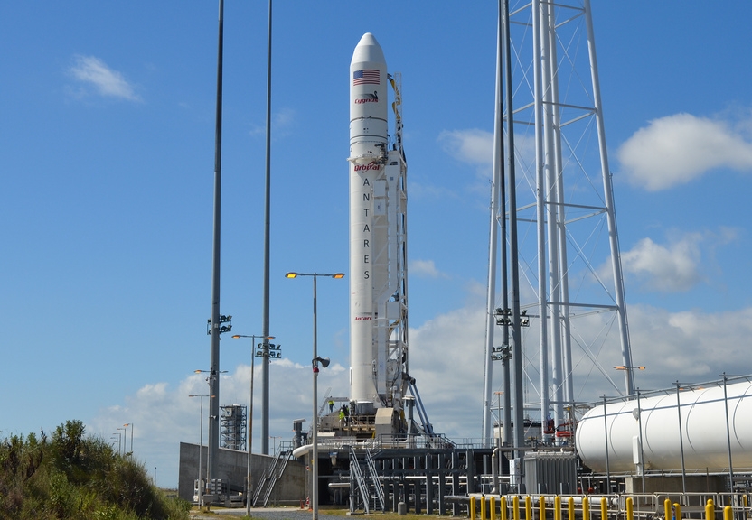 Photo of Antares on pad by Elliot Severn