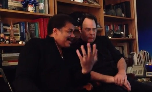 Photo of Neil deGrasse Tyson and Dan Aykroyd Telling Ghost Stories by Laura Berland