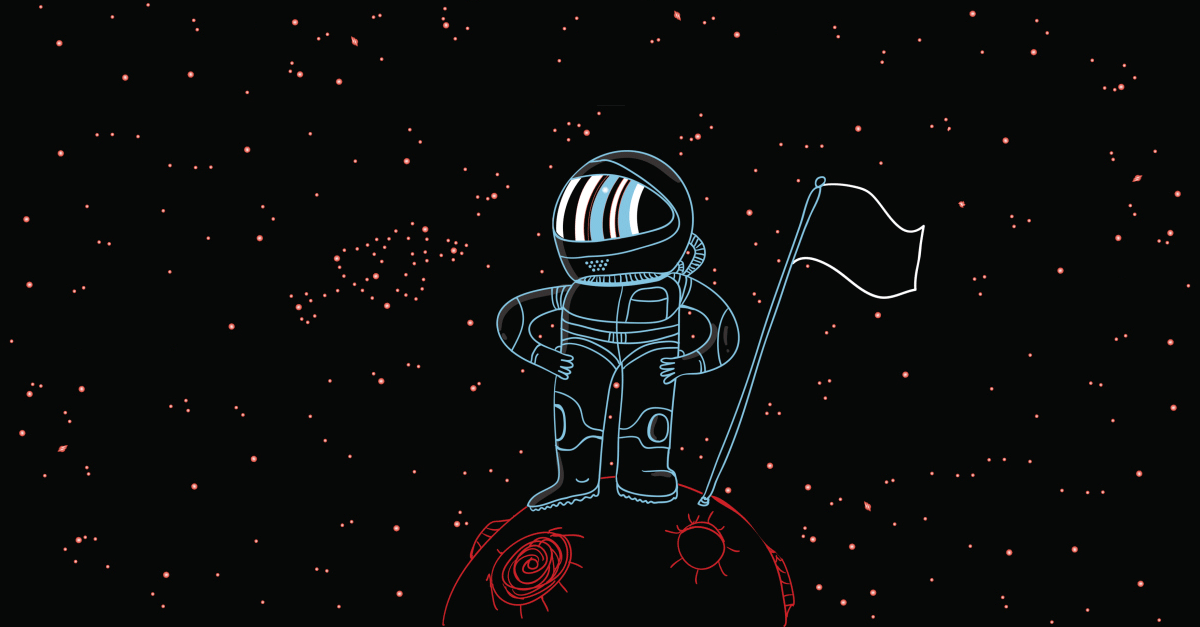 Image of astronaut claiming asteroid for StarTalk survey, Who Owns Space?