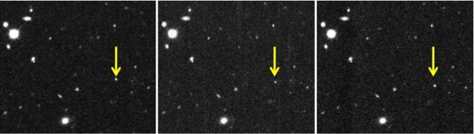 These images show the discovery of 2012 VP113 taken about 2 hours apart on Nov. 5, 2012.