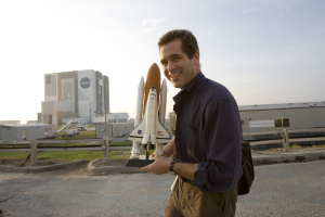 Photo of Miles O'Brien aat Kennedy Space Center in Florida, courtesy of MilesObrien.com