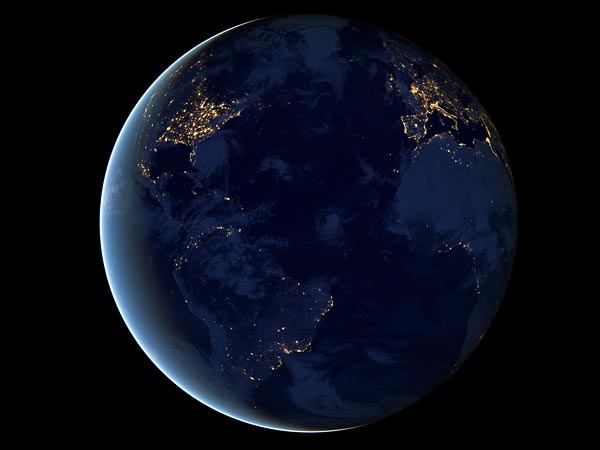 Satellite image of Earth, credit NASA