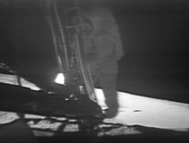 Photo of Neil Armstrong taking the first step onto the moon. Credit: NASA