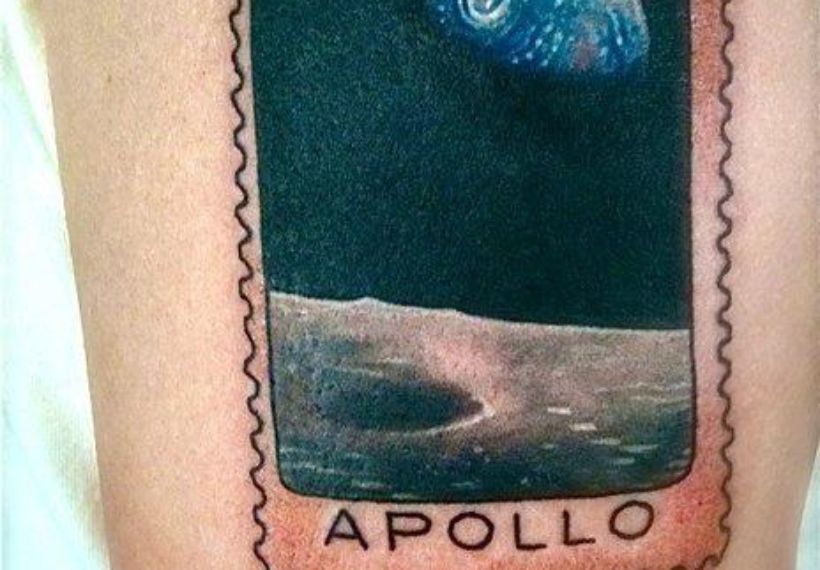 Photo of Apollo 8 Earthrise tattoo, submitted by Tim Forster