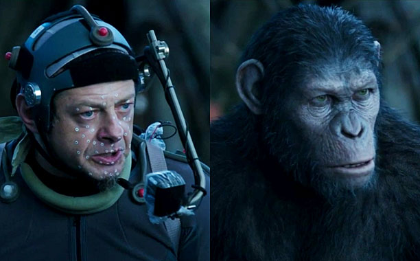 Shown: Andy Serkis using performance capture technology to play Caesar in Dawn of the Planet of the Apes