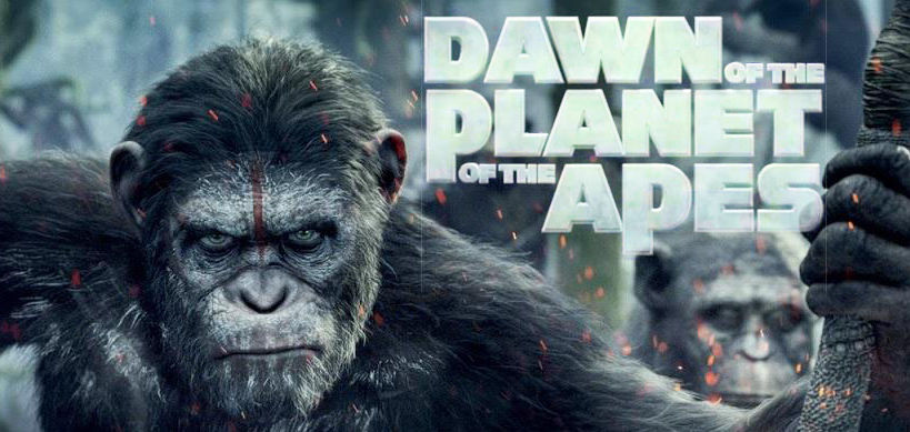 Poster from Dawn of the Planet of the Apes, starring Andy Serkis, who is interviewed on StarTalk Radio by Neil deGrasse Tyson