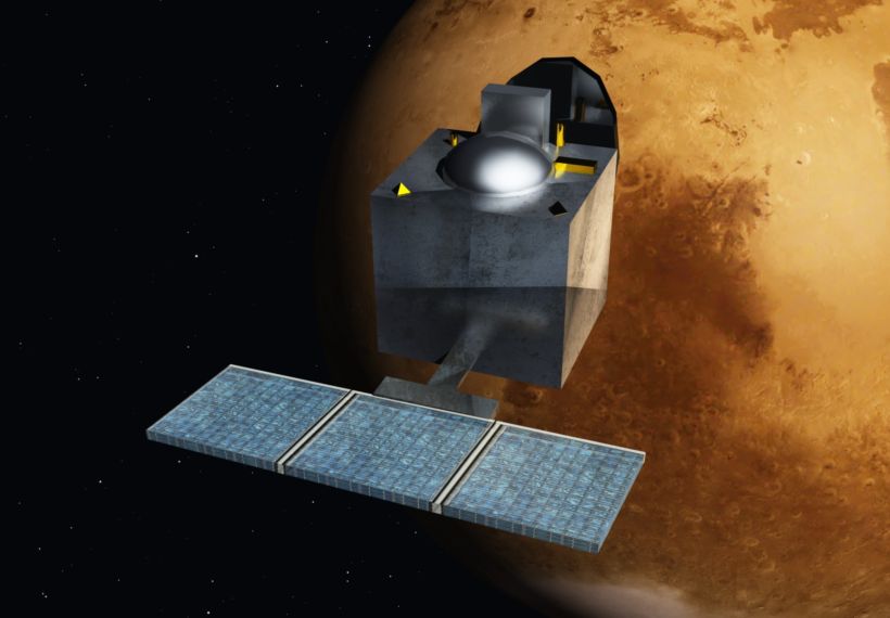 An artists concept of India's Mars Orbiter Mission