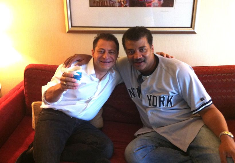 Photo of Peter Diamandis and Neil deGrasse Tyson by Leslie Mullen