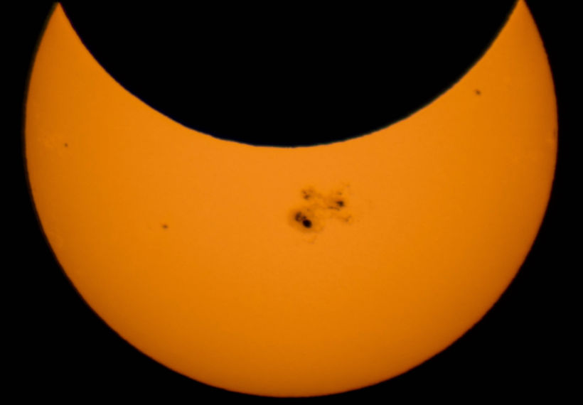 Photo of the partial solar eclipse on 10-23-14, taken by David Furry.