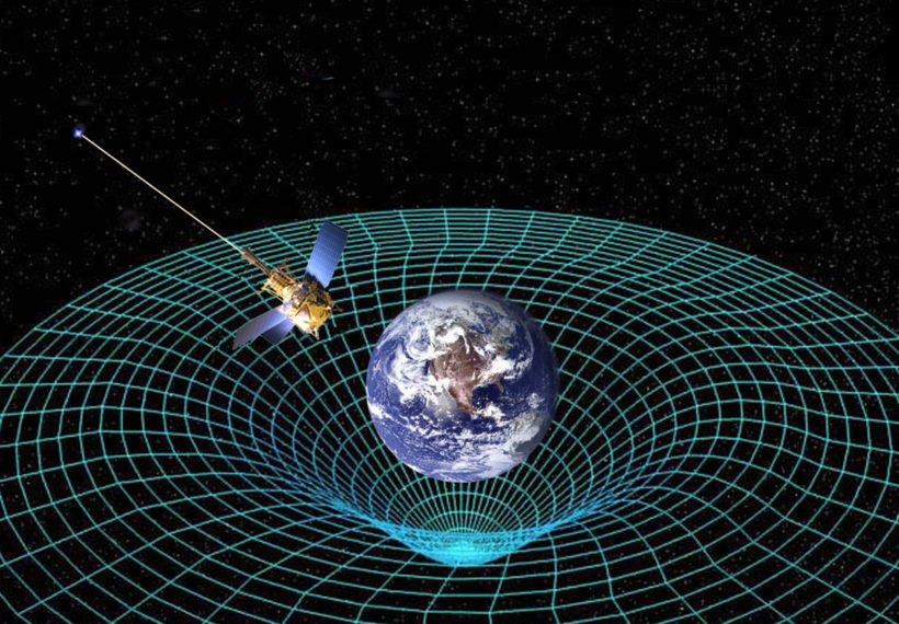 Artist's concept of NASA Gravity Probe B circling Earth, image credit - NASA