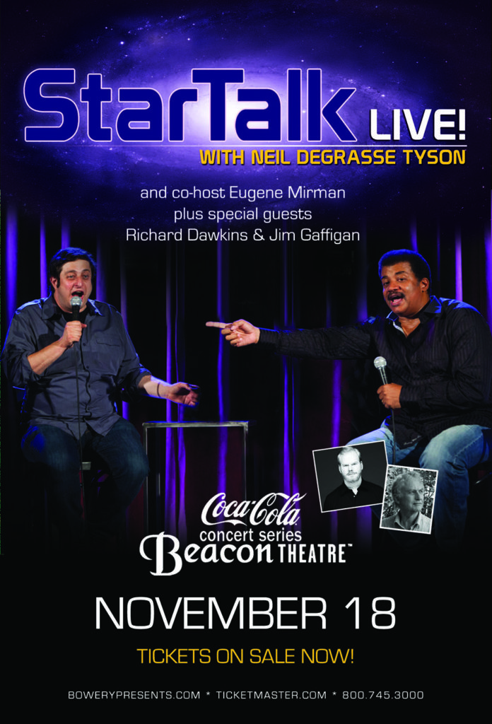 StarTalk LIve! at the Beacon Theatre, NYC, 11/18/14 with Neil deGrasse Tyson, Eugene Mirman, Richard Dawkins and Jim Gaffigan
