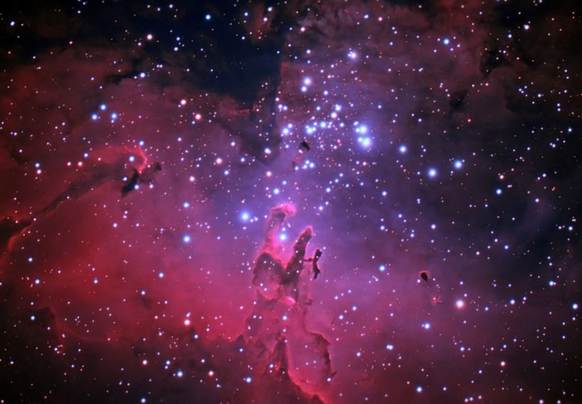 Photo of Eagle Nebula M16 NGC 6611, taken by pro golfer and amateur astronomer Jimmy Walker, using a Celestron EdgeHD 14” telescope.