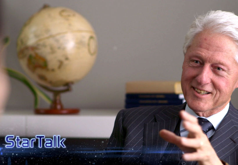 Photo of President Bill Clinton, guest on StarTalk TV Season 2 Premiere with Neil deGrasse Tyson.