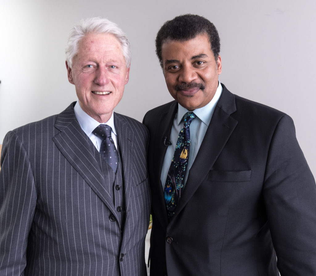 Photo of Neil deGrasse Tyson and President Bill Clinton, taken by Brian Stansfield.