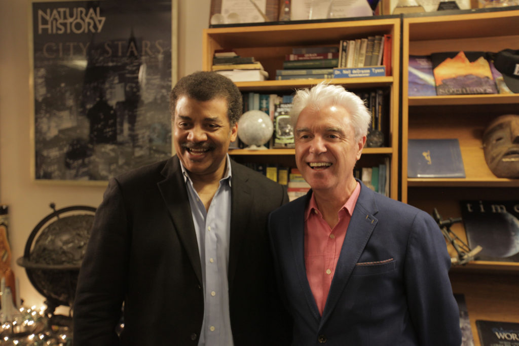 Photo of Neil deGrasse Tyson and David Byrne, courtesy National Geographic Channel.