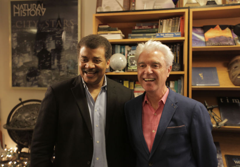 Photo of Neil deGrasse Tyson and David Byrne, courtesy National Geographic Channel.
