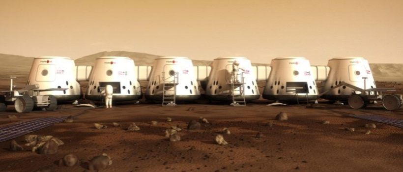 Image depicting the first human Mars One colonists to land on Mars, courtesy of Mars One.