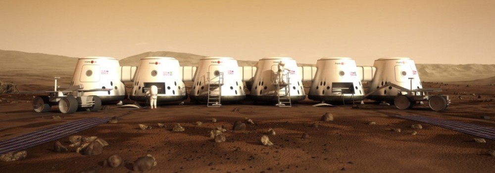 Image depicting the first human Mars One colonists to land on Mars, courtesy of Mars One.