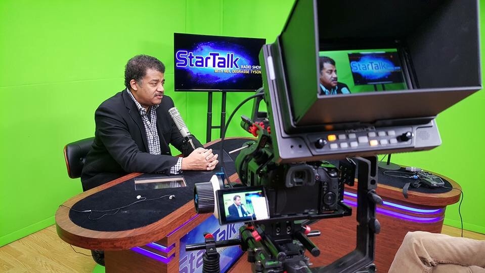 Photo of Neil deGrasse Tyson being filmed by the producers of "What's a Podcast - A Documentary Film".jpg