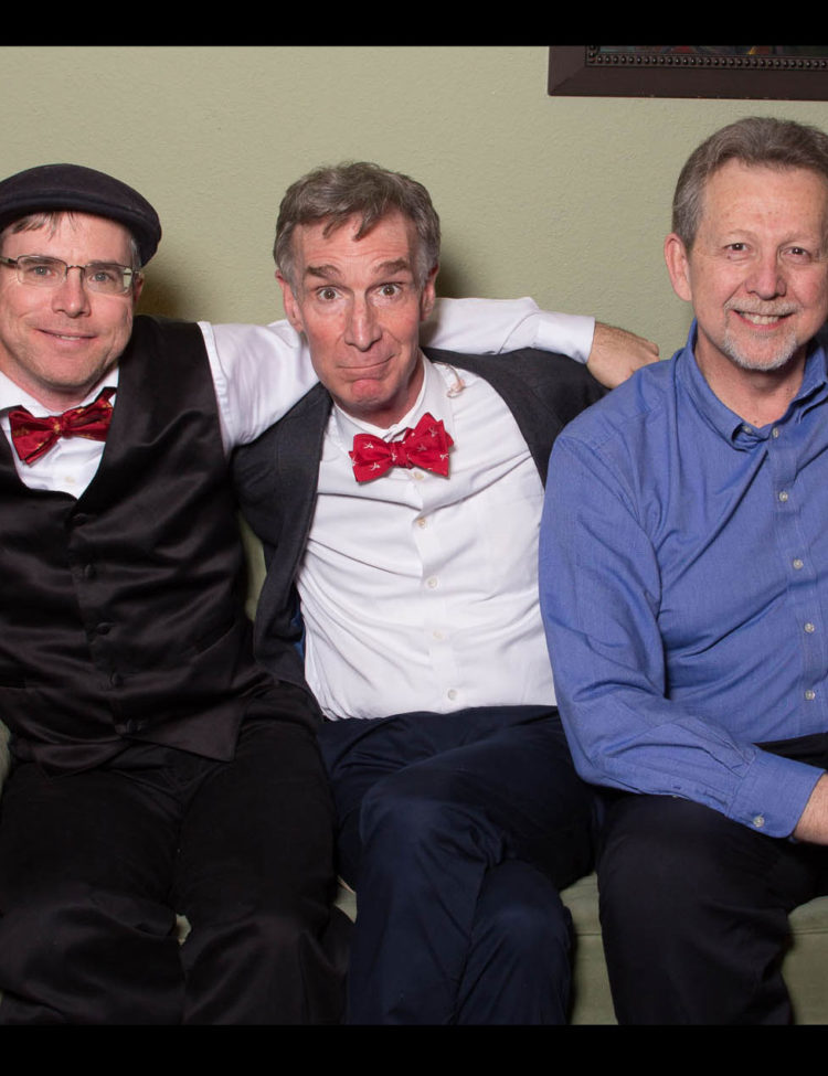 Getting Ready for Mars! From left: Maeve Higgins, Andy Weir, Bill Nye, Jim Green, Eugene Mirman. Credit: Dan Dion.