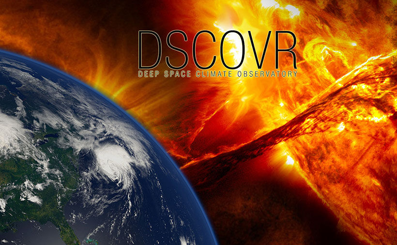 Image depicting the DSCOVR mission to monitor Earth's energy balance, courtesy of NOAA.
