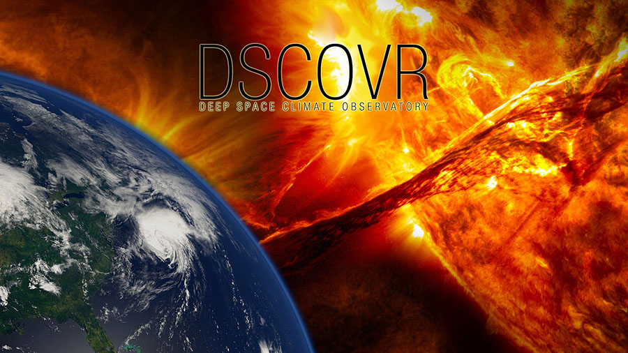 Image depicting the DSCOVR mission to monitor Earth's energy balance, courtesy of NOAA.