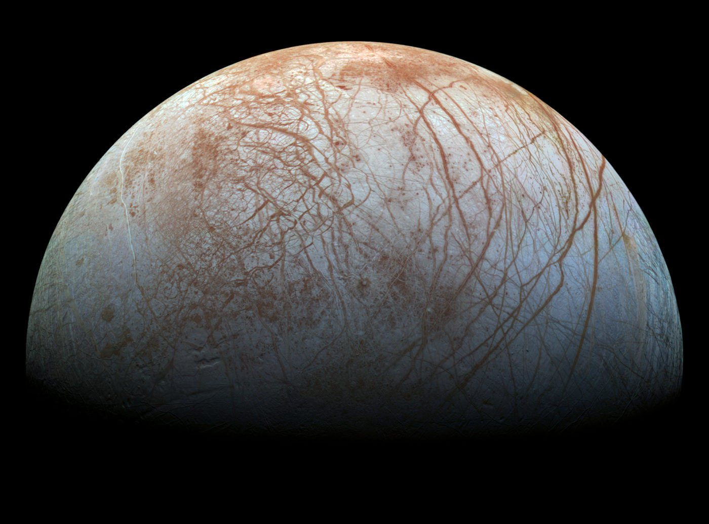 Image of Europa. Credit: NASA/JPL-Caltech/SETI Institute