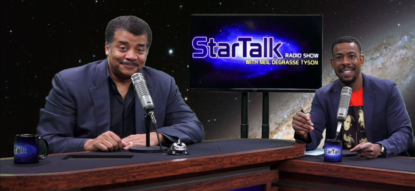 Ben Ratner’s photo of Neil deGrasse Tyson and Chuck Nice in our new studio.