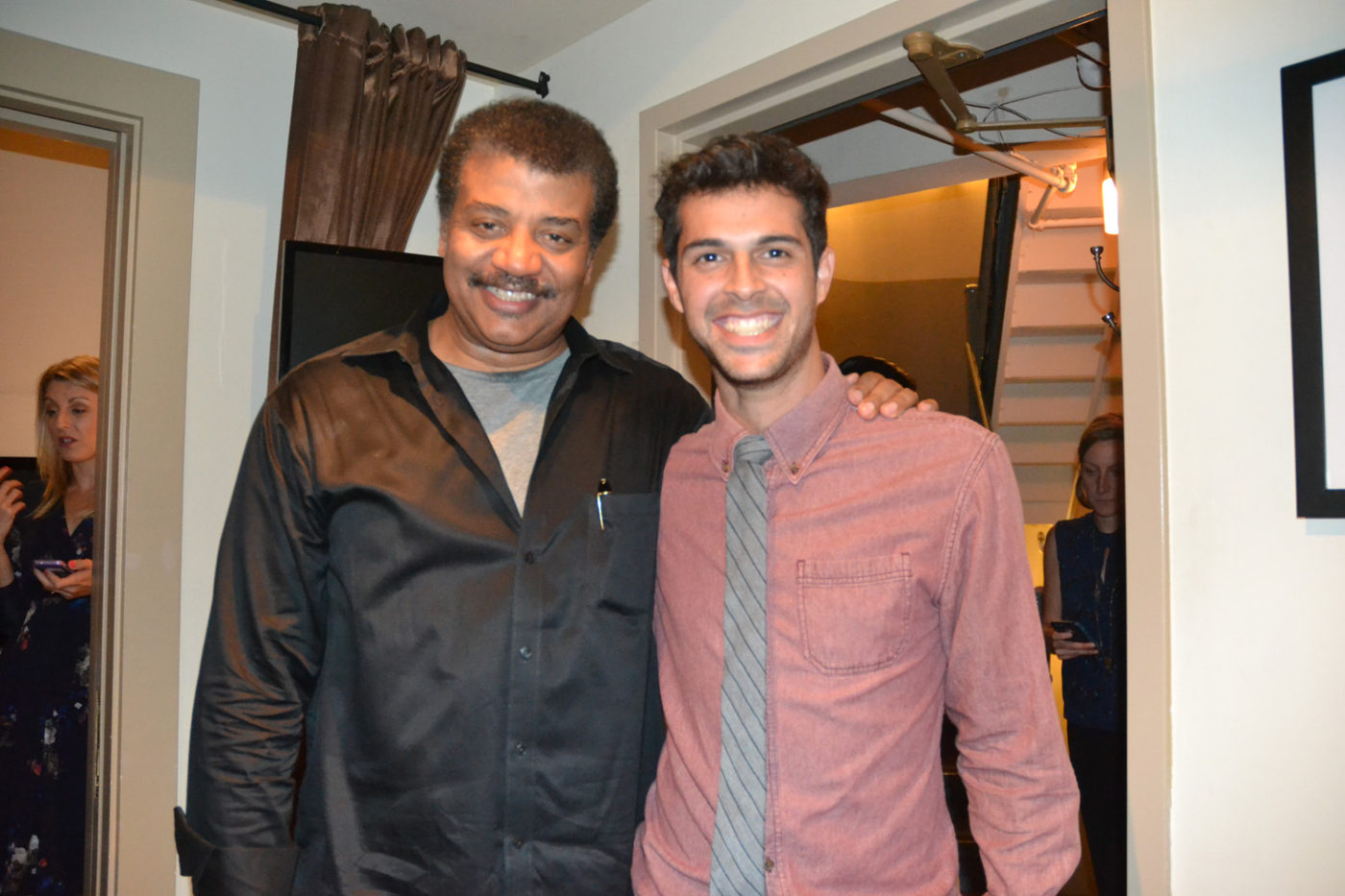Stacey Severn's photo of Neil deGrasse Tyson and Ian Mullen.
