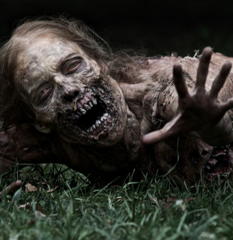 Photo of Hannah, aka “Bicycle Girl Zombie” – the first walker encountered by Rick Grimes in Episode 1, Season 1 of “The Walking Dead.” Credit: AMC.