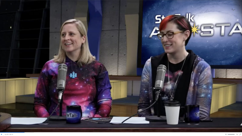 Emily Rice and Summer Ash looking fabulous in the StarTalk All-Stars studio.