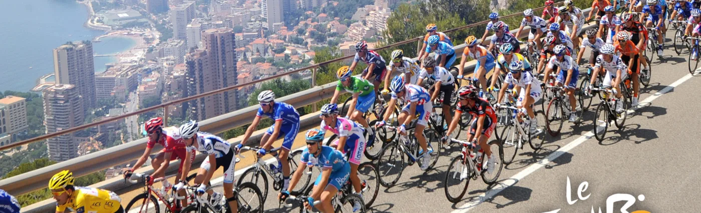 Photo of cyclists competing in the Tour de France, courtesy of Amaury Sport Organisation (A.S.O.)