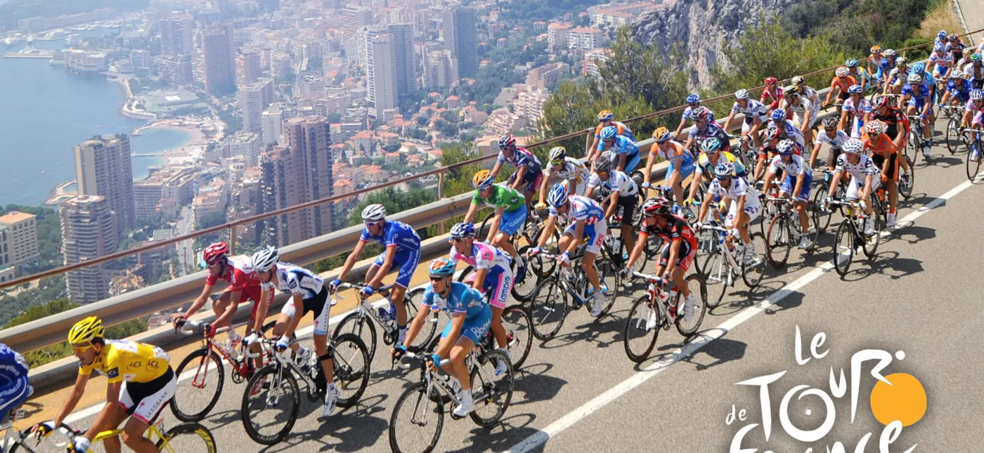 Photo of cyclists competing in the Tour de France, courtesy of Amaury Sport Organisation (A.S.O.)