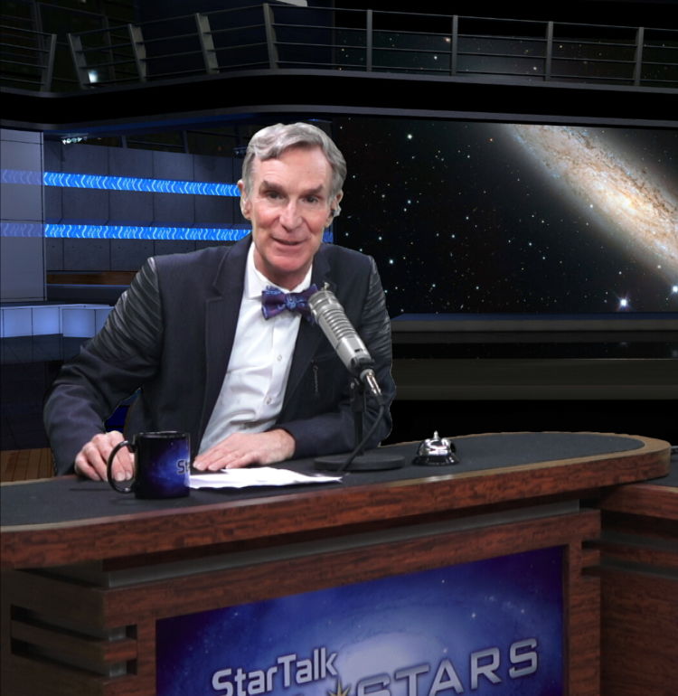 Bill Nye and Chuck Nice in the StarTalk All-Stars studio.