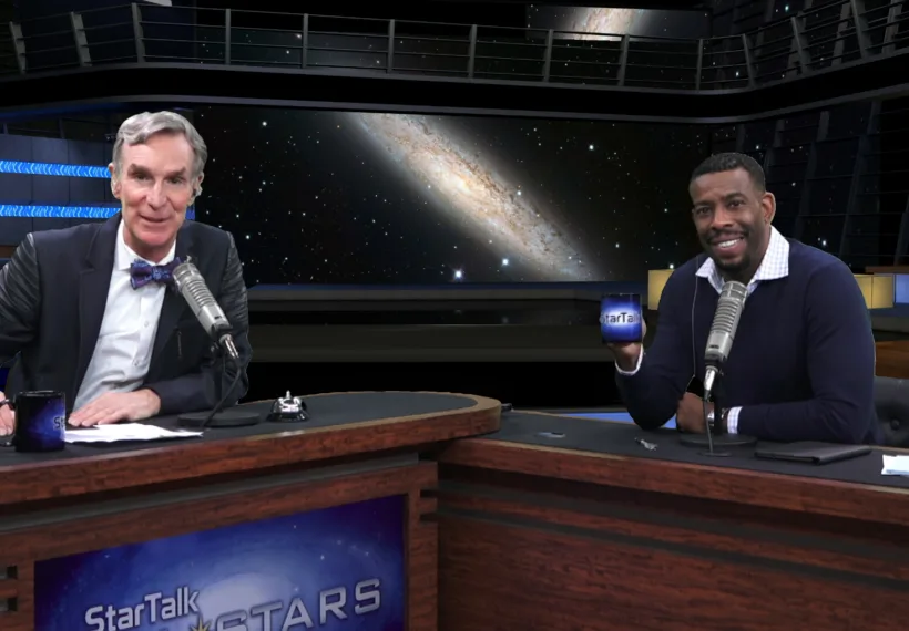 Bill Nye and Chuck Nice in the StarTalk All-Stars studio.