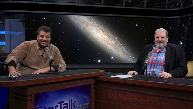 Ben Ratner's photo of Neil deGrasse Tyson and Eddie Brill in the StarTalk Radio studio.