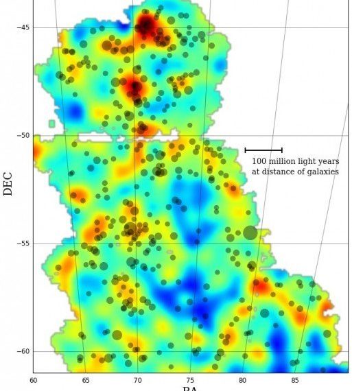 Map of Dark Matter, courtesy of Dark Energy Survey.