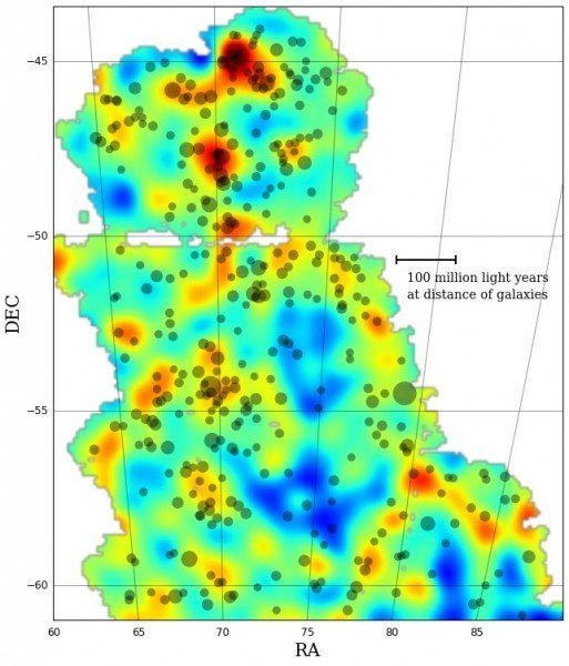 Map of Dark Matter, courtesy of Dark Energy Survey.