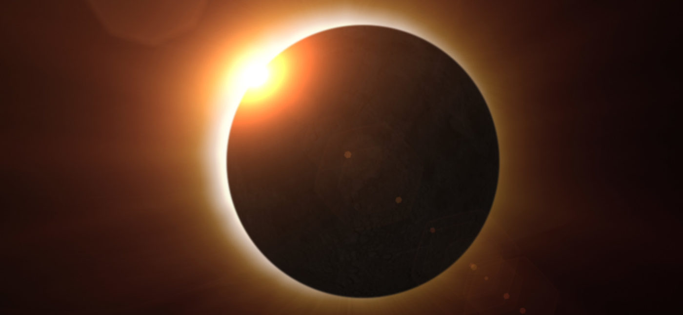 A NASA illustration depicting a total solar eclipse.