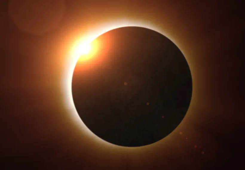 A NASA illustration depicting a total solar eclipse.