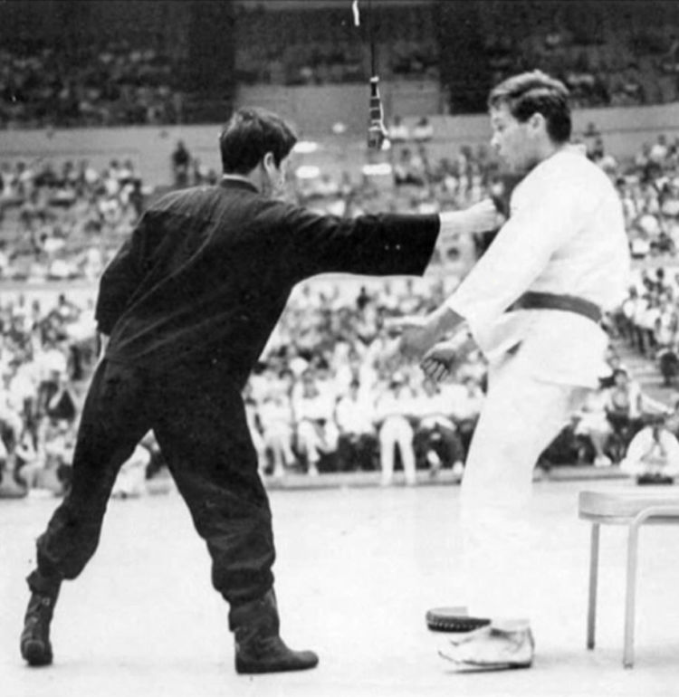 Photo of Bruce Lee’s legendary one-inch punch.